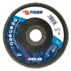 Weiler 5" Tiger Disc Abrasive Flap Disc, Flat (TY27), 80Z, 7/8" 50715